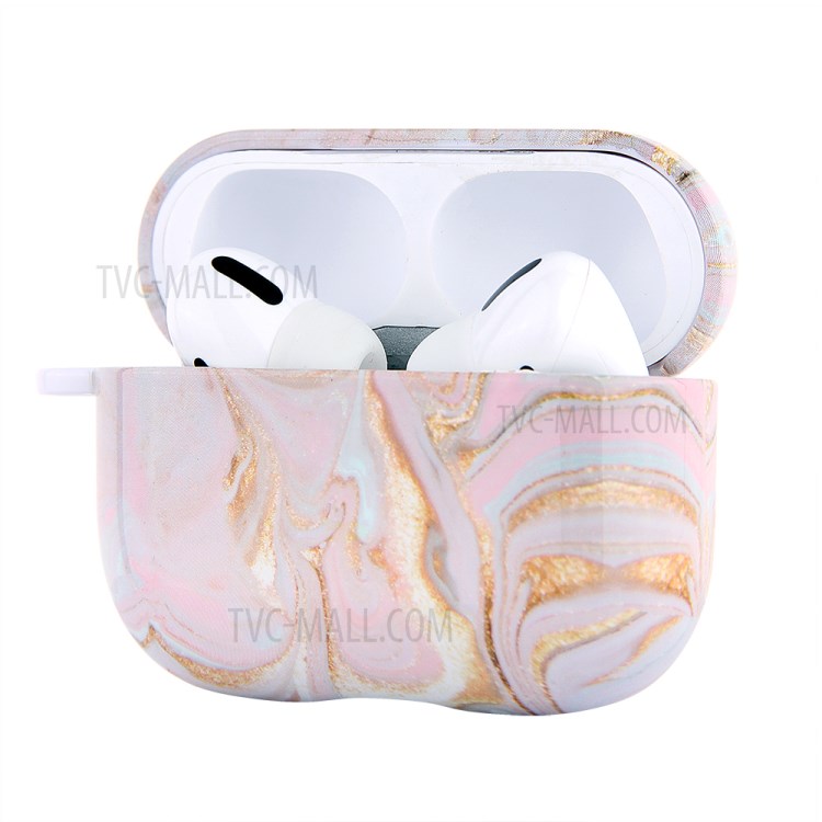 Water Transfer Printing Marble Pattern PC Case for Apple AirPods Pro - Style A-2