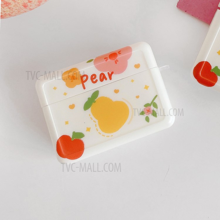 IMD Soft TPU Bluetooth Earphone Protective Case with Fruits Pattern Printing for Apple AirPods Pro - Pear-2