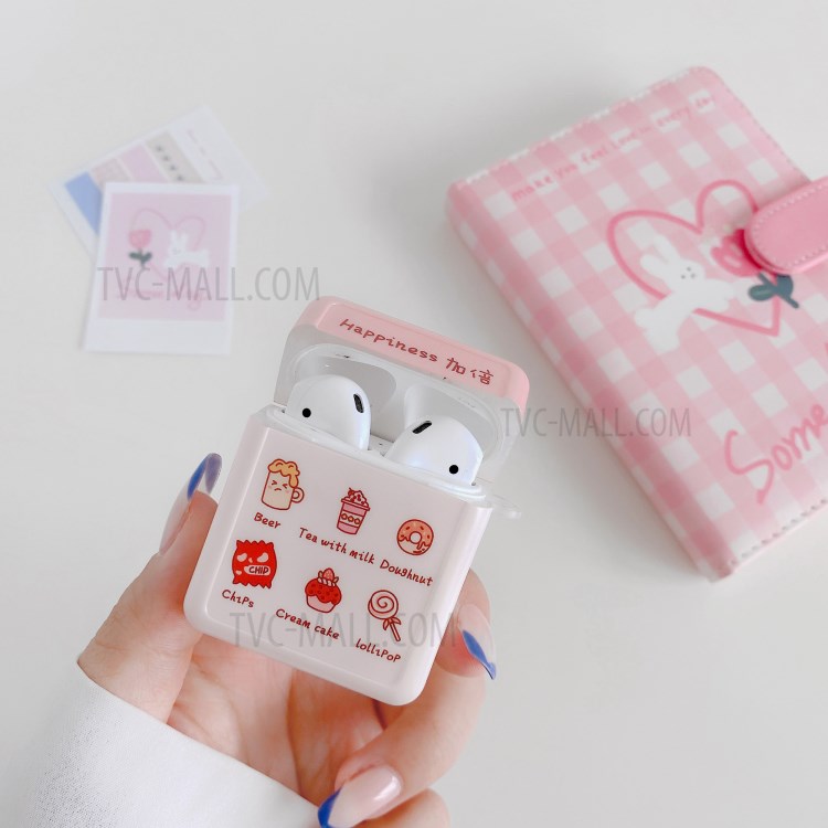 TPU Cáscara Suave Auricular De Protección Para Airpods Manzana Con El Caso De Carga Inalámbrica (2019) / Con El Caso (2016) De Carga / (2019) - Postres-2