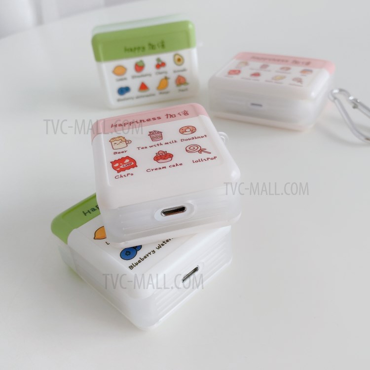 TPU Cáscara Suave Auricular De Protección Para Airpods Manzana Con El Caso De Carga Inalámbrica (2019) / Con El Caso (2016) De Carga / (2019) - Postres-3