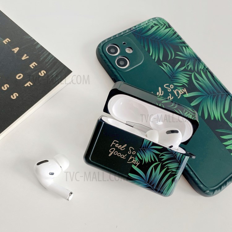 IMD TPU Bluetooth Earphone Protective Case for Apple AirPods Pro - Banana Leaves-2