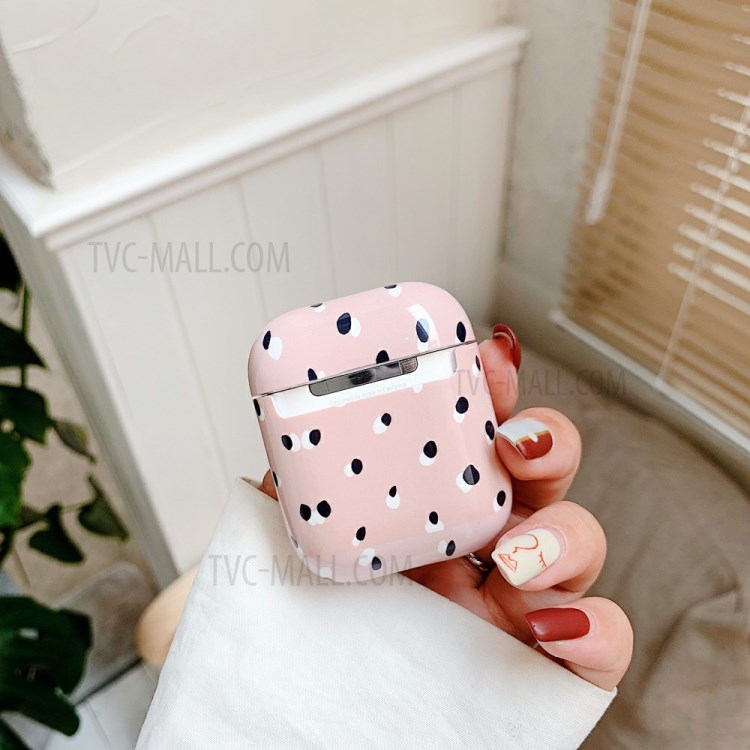 Pattern Printing Design PC Protective Case for Apple AirPods with Charging Case (2019) / Apple AirPods with Charging Case (2016)(2019) - Pink/Black-2