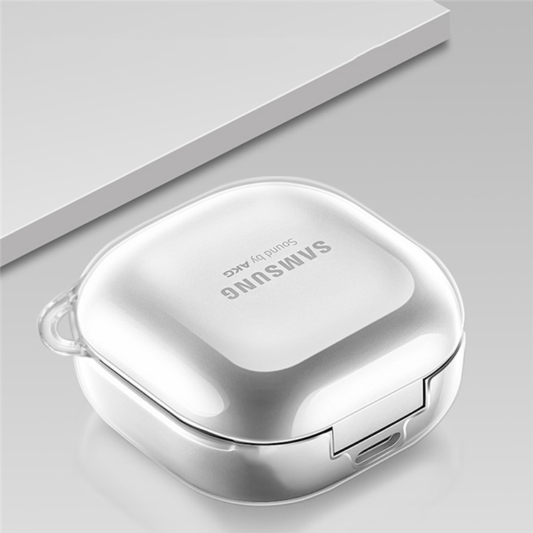 Drop Resistant Hard PC Case for Samsung Galaxy Buds Live - Transparent-2