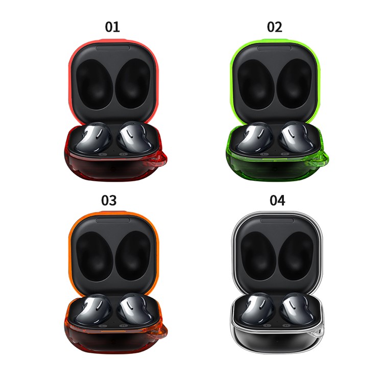 Drop Resistant Hard PC Case for Samsung Galaxy Buds Live - Transparent-4
