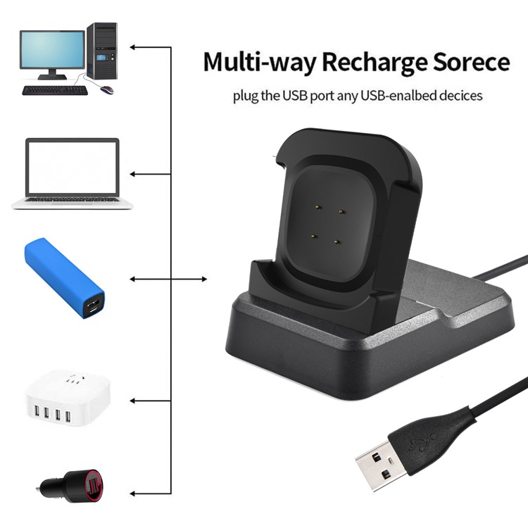 Smart Watch Charger Dock for Fitbit Versa3/Sense Charging Stand Bracket-5
