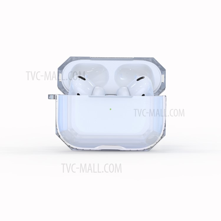Embed Color Transparent TPU Protective Case for Apple AirPods Pro - White-1