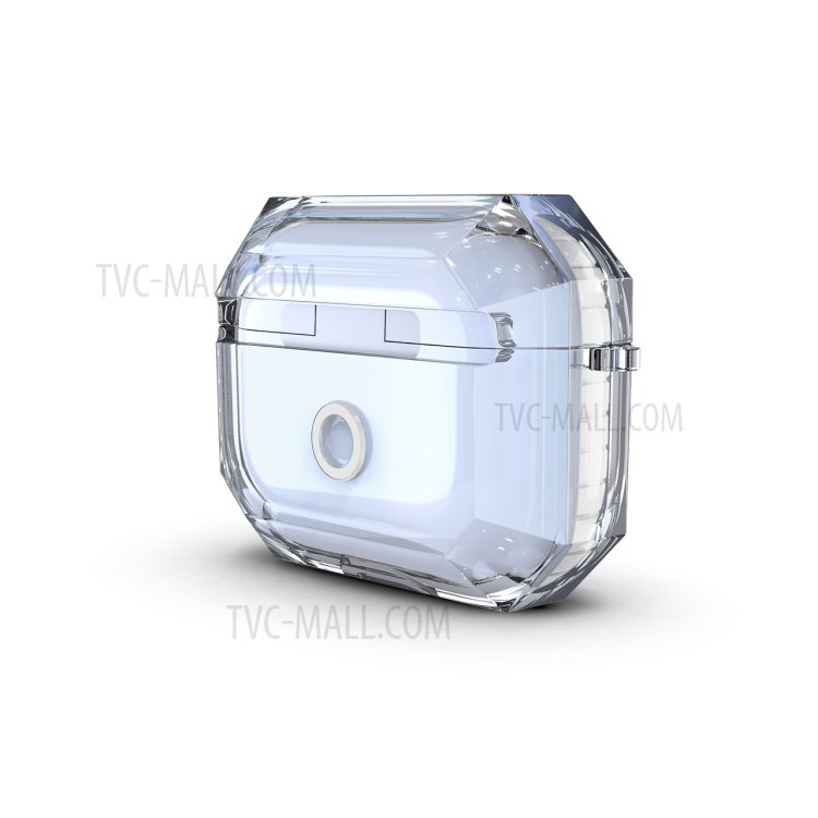 Embed Color Transparent TPU Protective Case for Apple AirPods Pro - White-6