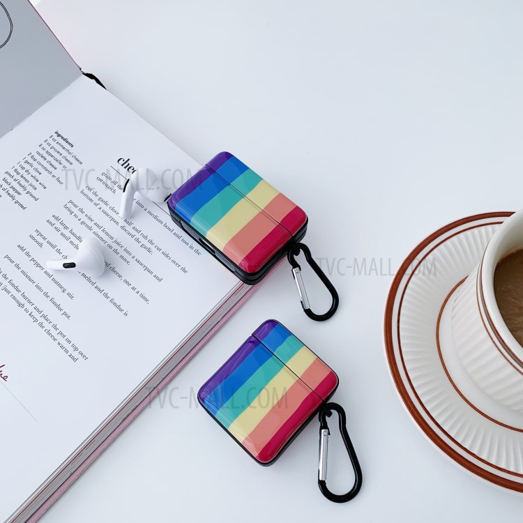 IMD Rainbow Pattern TPU Protective Case for Apple AirPods Pro-10