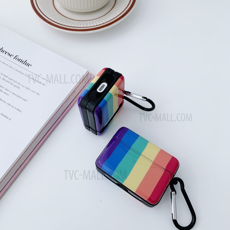 IMD Rainbow Pattern TPU Protective Case for Apple AirPods Pro-11