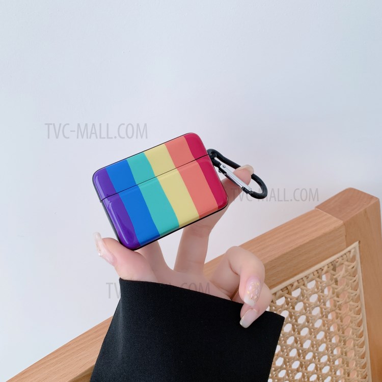 IMD Rainbow Pattern TPU Protective Case for Apple AirPods Pro-3