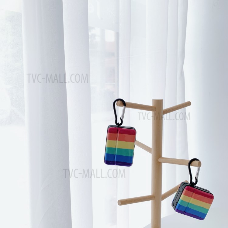 IMD Rainbow Pattern TPU Protective Case for Apple AirPods Pro-5