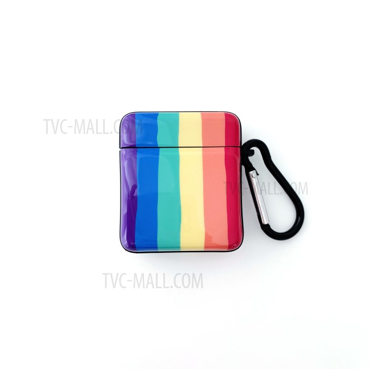 Rainbow Pattern IMD TPU Protective Case for Apple AirPods with Charging Case (2016)/(2019)/Wireless Charging Case (2019)-1