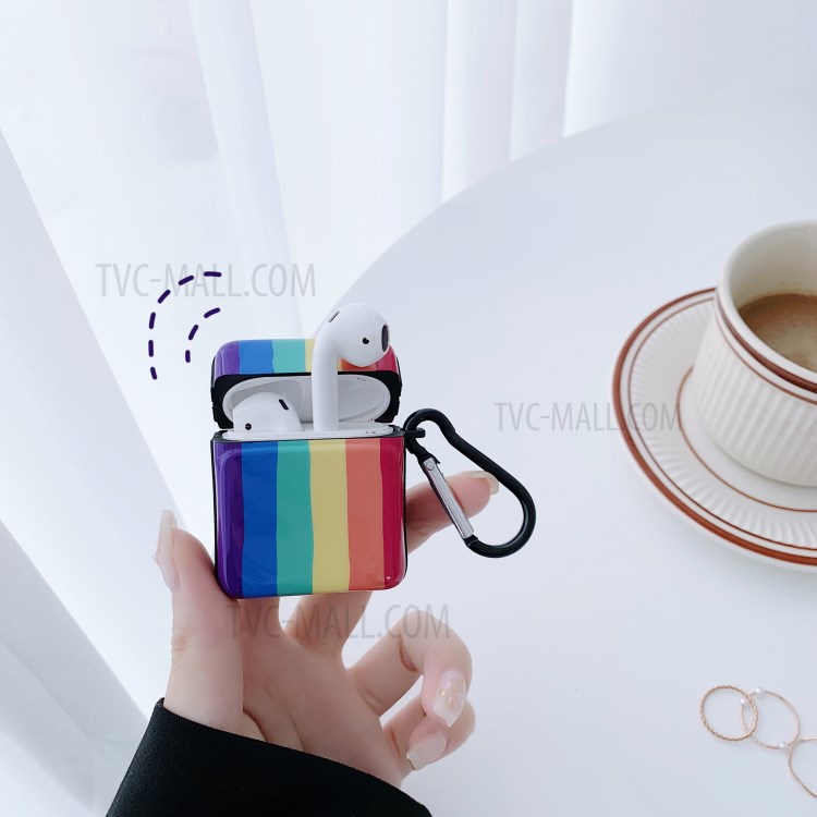 Rainbow Pattern IMD TPU Protective Case for Apple AirPods with Charging Case (2016)/(2019)/Wireless Charging Case (2019)-3