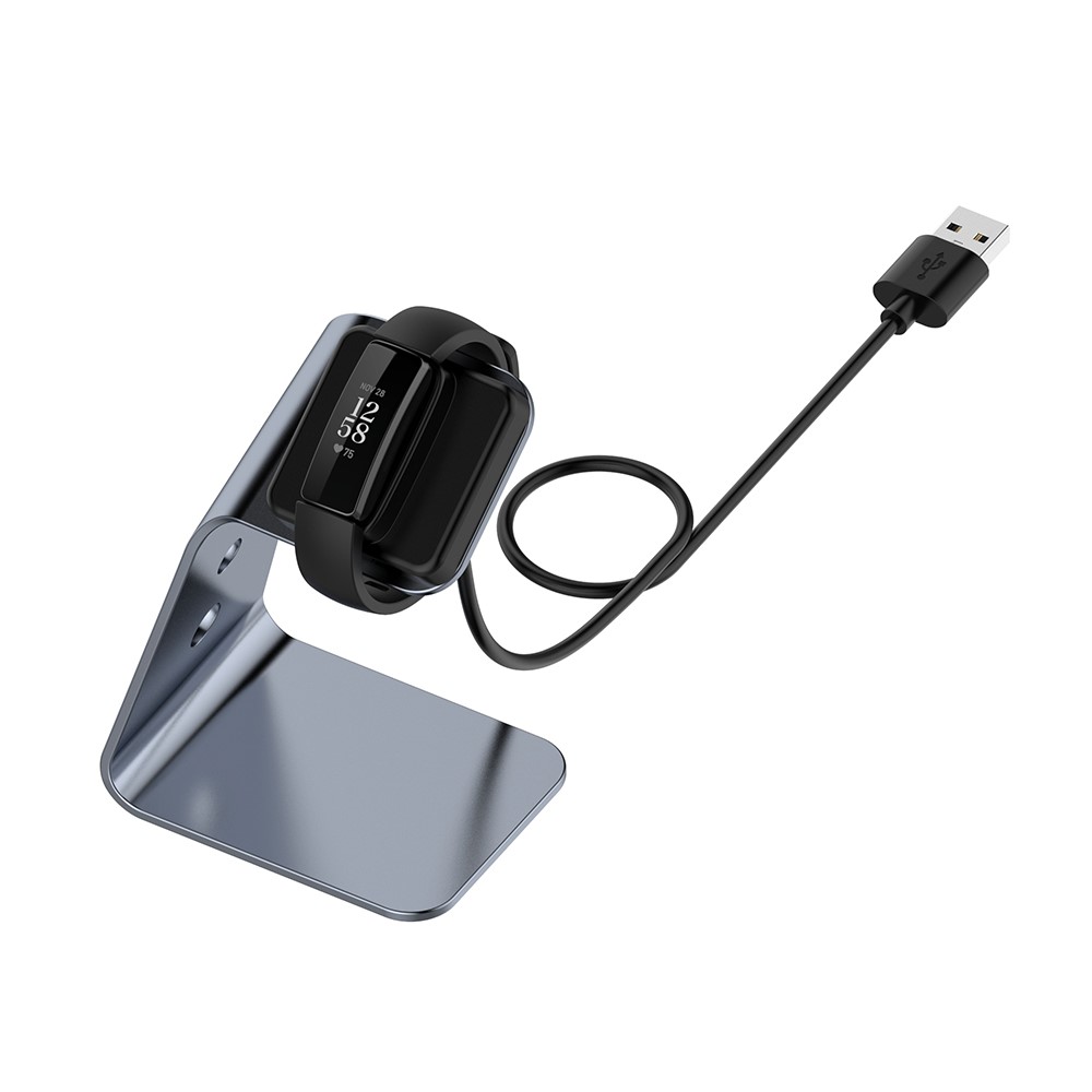 Charging Cradle Dock Holder with 1.5M USB Cable for Fitbit Inspire 2 - Grey-8