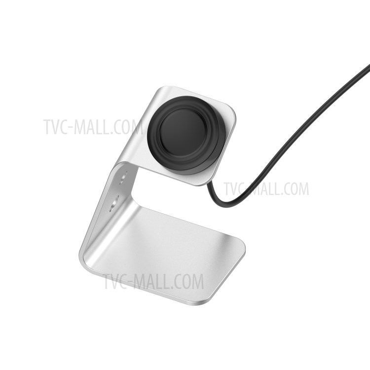 Aluminum Alloy USB Charging Dock Bracket Charging Cradle Stand for Samsung Galaxy Watch Active/Active2/Watch 3 Smart Watch - Silver-11