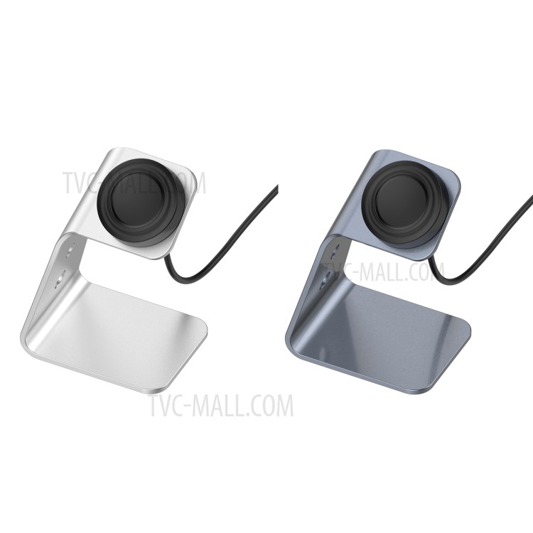 Aluminum Alloy USB Charging Dock Bracket Charging Cradle Stand for Samsung Galaxy Watch Active/Active2/Watch 3 Smart Watch - Silver-15