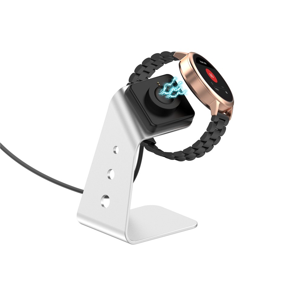 Smartwatch Aluminum Alloy Charging Stand Desktop Mount with 1.5m Cable for Fossil Gen5/Gen 4 - Silver-3