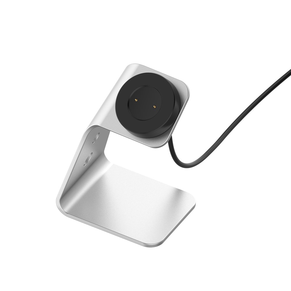 Cradle Charger Stand Holder Dock Station Base with 1.5M USB Cable for Huawei Watch GT/GT 2e/GT 2 (42mm/46mm)/Honor Watch GS Pro/Honor Magic/Honor Magic Watch 2 (42mm/46mm)/Honor Watch Dream - Silver-5