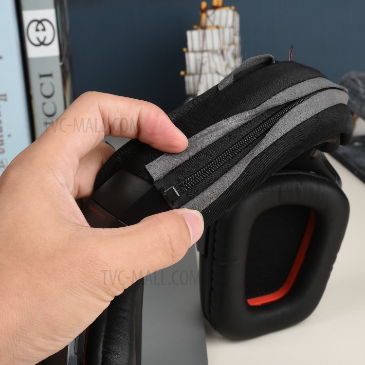 Headset Weiche Stirnbandkopfstrahlkissenkissen-Schutzabdeckung - Schwarz / Größe: L-12