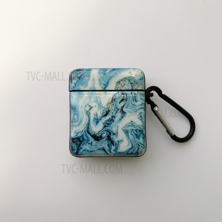 IMD Gilding Marble Pattern Design Soft TPU Protective Case for Apple AirPods with Charging Case (2016)/Apple AirPods with Charging Case (2019)/Wireless Charging Case (2019) - Style A-1
