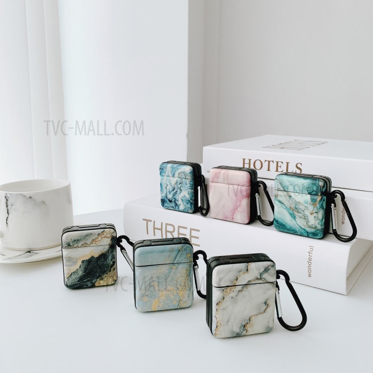 IMD Gilding Marble Pattern Design Soft TPU Protective Case for Apple AirPods with Charging Case (2016)/Apple AirPods with Charging Case (2019)/Wireless Charging Case (2019) - Style A-5