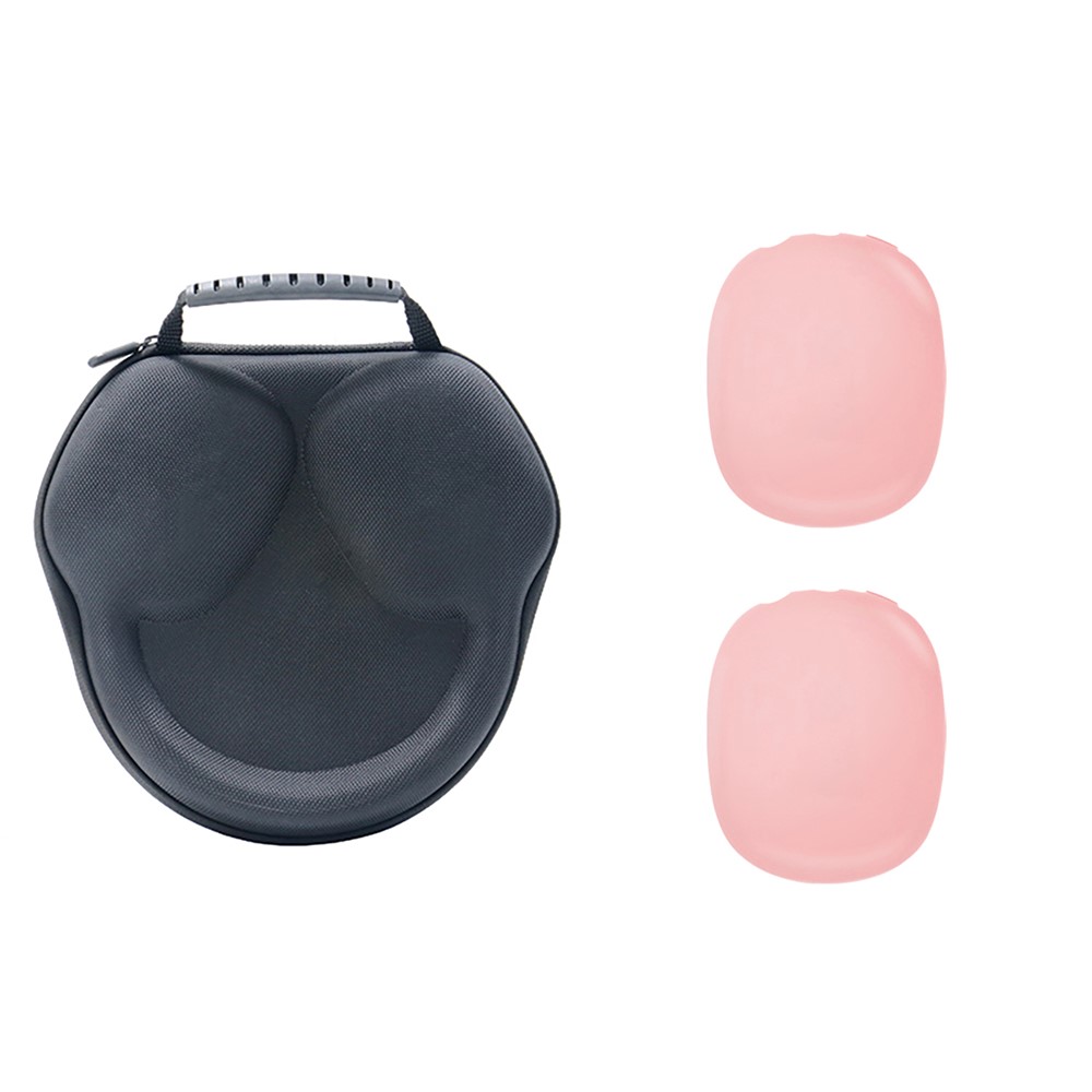 Silicone Over Ear Headphone Case + Protective Sleeve Bag for AirPods Max with USB-C / Max - Pink
