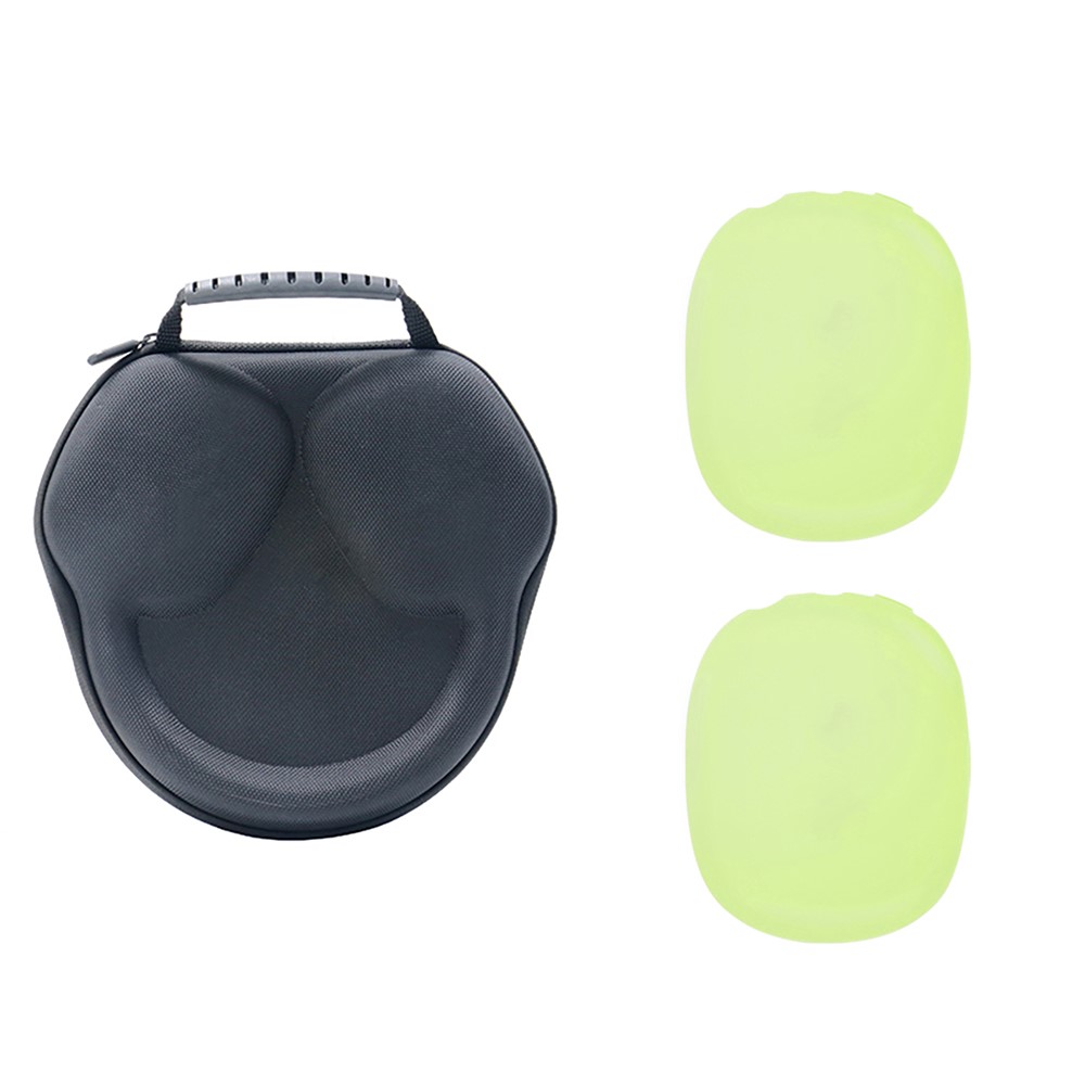 Silicone Over Ear Headphone Case + Protective Sleeve Bag for AirPods Max with USB-C / Max - Green