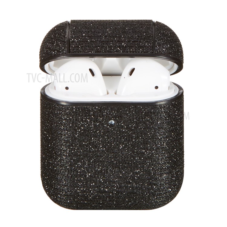 Ослепительная Серия PC Защитный Чехол Для Наушников Для Apple Airpods С Зарядкой Case (2016) / (2019) / Case Wireless Case (2019) - Черный-1