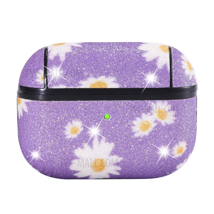Daisy Pattern Printing Skin PC Protective Earphone Case for Apple AirPods Pro - Purple-2
