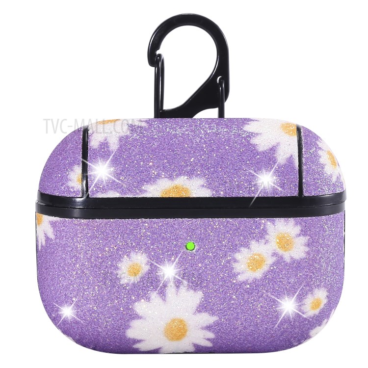 Daisy Pattern Printing Skin PC Protective Earphone Case for Apple AirPods Pro - Purple-3