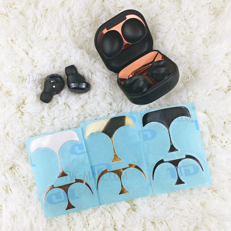 Dustproof Metal Protective Sticker for Samsung Galaxy Buds Pro - Rose Gold-3