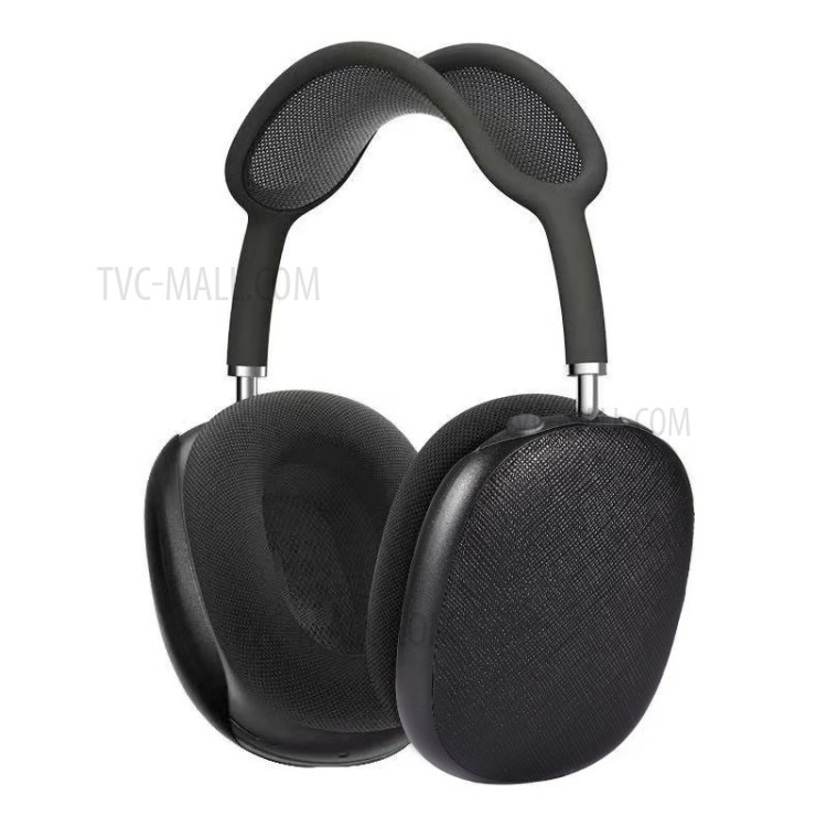 Genuine Leather Cross Texture Headphone Protective Case Cover for Airpods Max - Black-2