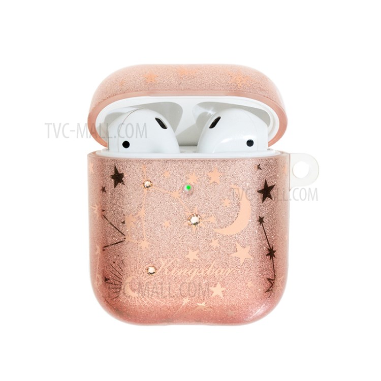 KINGXBAR Star Moon Series Protective Case Earphone Cover for Apple AirPods Pro - Rose Gold-1