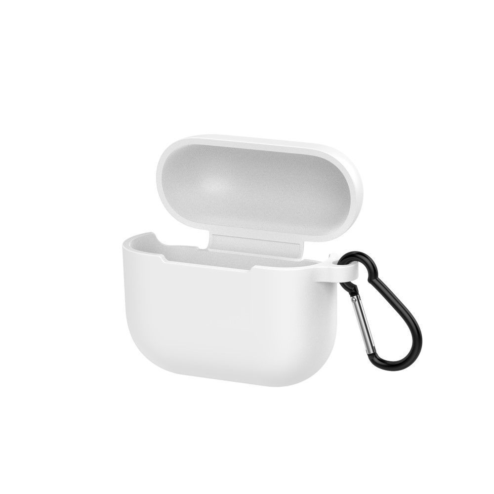 Solid Color Silicone Earphone Cover Protector for Apple AirPods Pro 4 - White-2