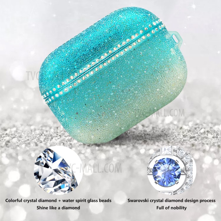Custodia Per Auricolari Protettivi Per PC Diamond Decor Per Apple Airpods Pro - Primavera Sakura.-3