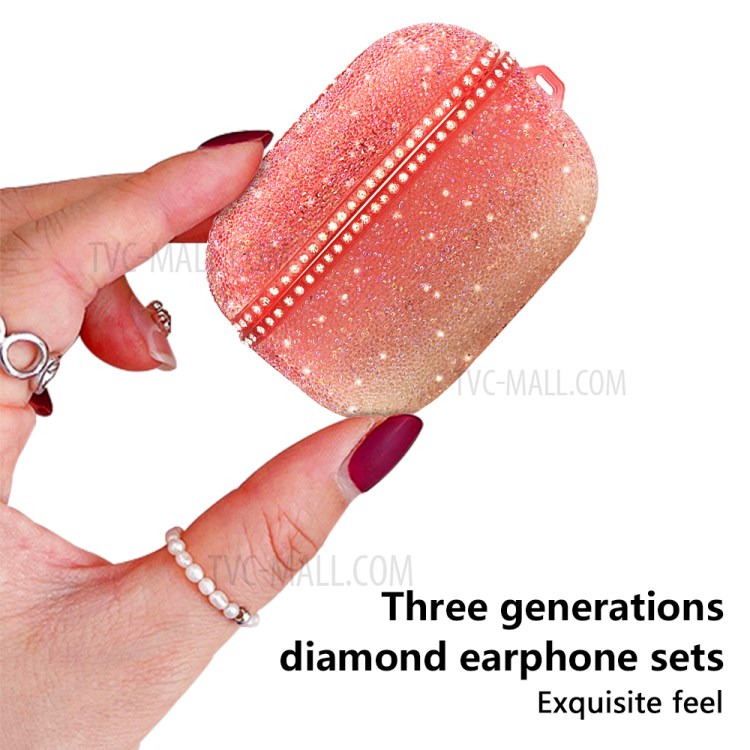 Custodia Per Auricolari Protettivi Per PC Diamond Decor Per Apple Airpods Pro - Primavera Sakura.-5
