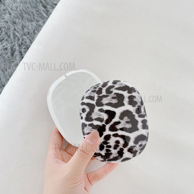 Pattern Printing Soft Silicone Headphone Protective Case Shell for Airpods Max - White Leopard-5