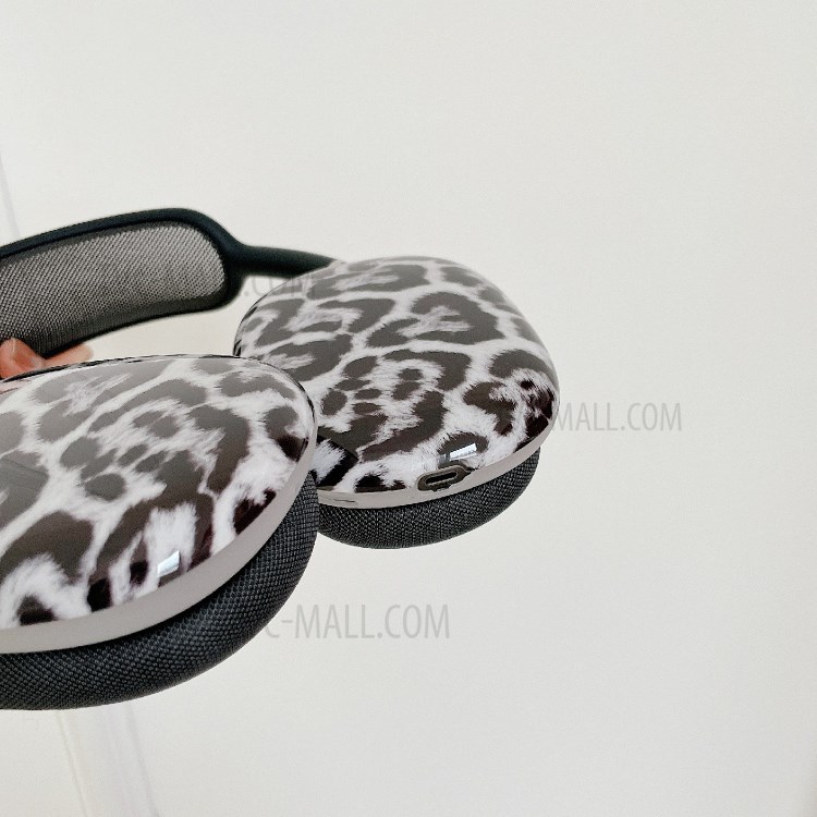 Pattern Printing Soft Silicone Headphone Protective Case Shell for Airpods Max - White Leopard-6