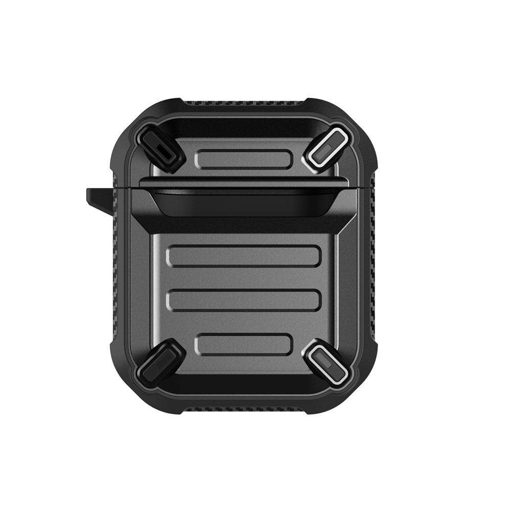 TPU + PC Écouteurs Antichoc Coiffe De Protection Case De Protection Pour AirPods Apple Avec Étui De Charge Sans Fil (2019) / Airpods Apple Avec Étui De Charge (2019) - Noir-8