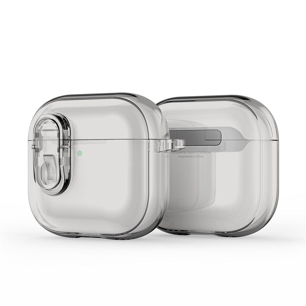 DUX DUCIS For AirPods 5 / 4 Earphone Case  PECL Series PC+TPU Bluetooth-compatible Earphone Cover with Hook - Grey