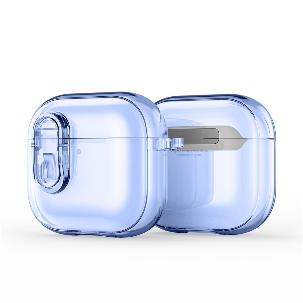 DUX DUCIS For AirPods 5 / 4 Earphone Case PECL Series PC+TPU Bluetooth-compatible Earphone Cover with Hook - Blue