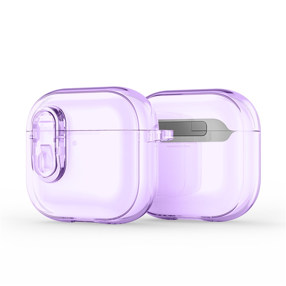 DUX DUCIS For AirPods 5 / 4 Earphone Case PECL Series PC+TPU Bluetooth-compatible Earphone Cover with Hook - Purple
