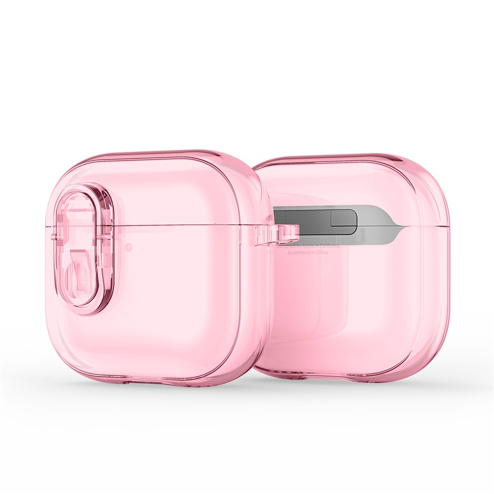 DUX DUCIS For AirPods 5 / 4 Earphone Case PECL Series PC+TPU Bluetooth-compatible Earphone Cover with Hook - Pink