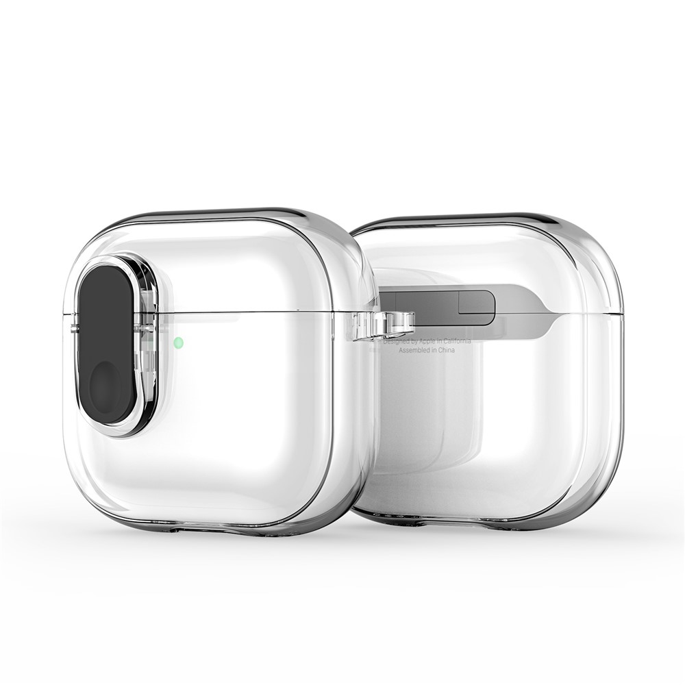 DUX DUCIS For AirPods 5 / 4 Earphone Case PECL Series PC+TPU Bluetooth-compatible Earphone Cover with Hook - Clear Black