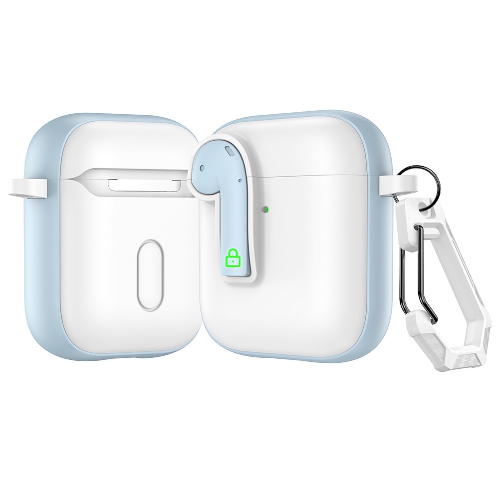 Colorful Lock Earphone Case For Apple AirPods with Wireless Charging Case (2019)  /  AirPods with Charging Case (2016)  /  (2019) - White  /  Blue