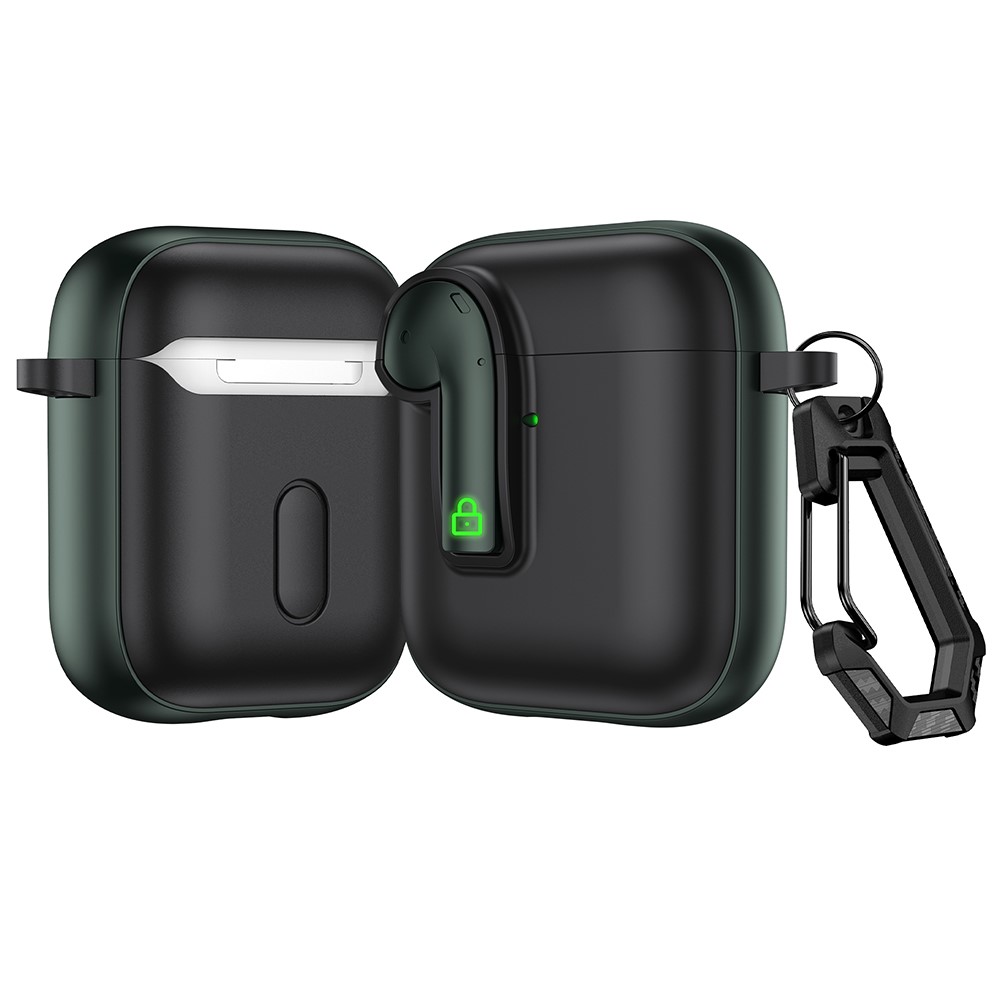 Colorful Lock Earphone Case For Apple AirPods with Wireless Charging Case (2019)  /  AirPods with Charging Case (2016)  /  (2019) - Black  /  Army Green