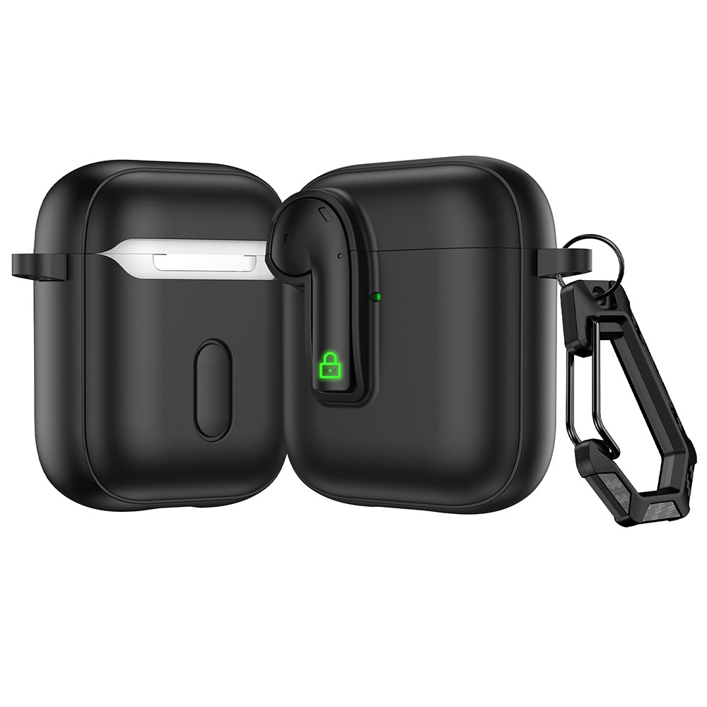 Colorful Lock Earphone Case For Apple AirPods with Wireless Charging Case (2019)  /  AirPods with Charging Case (2016)  /  (2019) - Black  /  Dark Blue