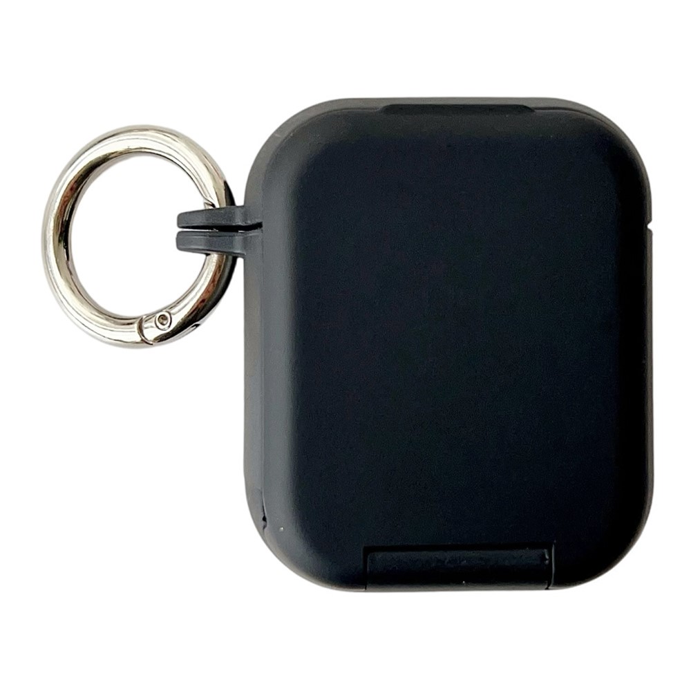 Protective Case for Apple AirPods with Wireless Charging Case (2019) / with Charging Case (2019) / (2016) TWS Earphone PC + TPU Cover with Hook - Black