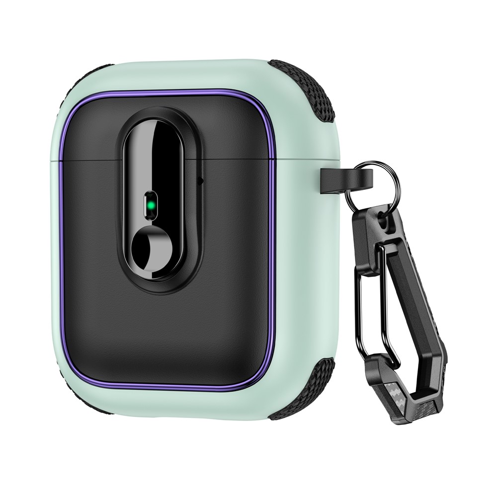 Earphone Case For Apple AirPods with Charging Case (2016) / (2019) / AirPods with Wireless Charging Case (2019) TPU + PC Cover - Black / Green