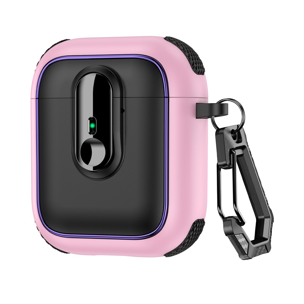 Earphone Case For Apple AirPods with Charging Case (2016)  /  (2019)  /  AirPods with Wireless Charging Case (2019) TPU + PC Cover - Black  /  Pink
